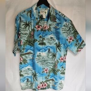 VTG Ky's Tropical Scenic Aloha Hawaiian Shirt Size XL